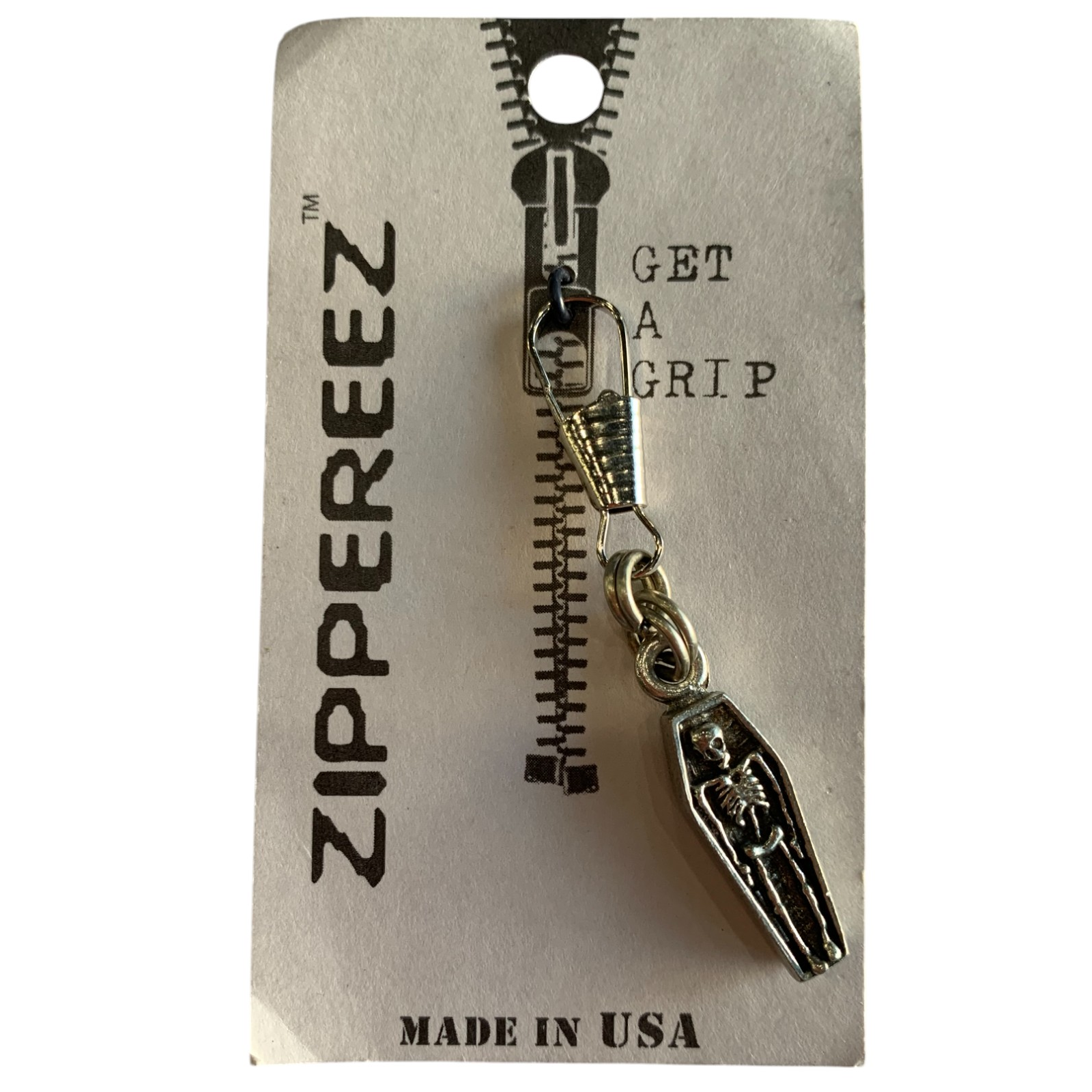 Coffin Zipper Pulls for Biker Jacket