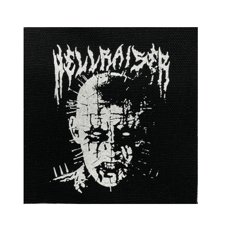 Black Metal Pinhead Cloth Patch – Red Zone