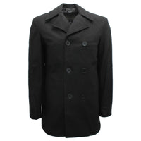 Thumbnail for Black Double Breasted Pea Coat