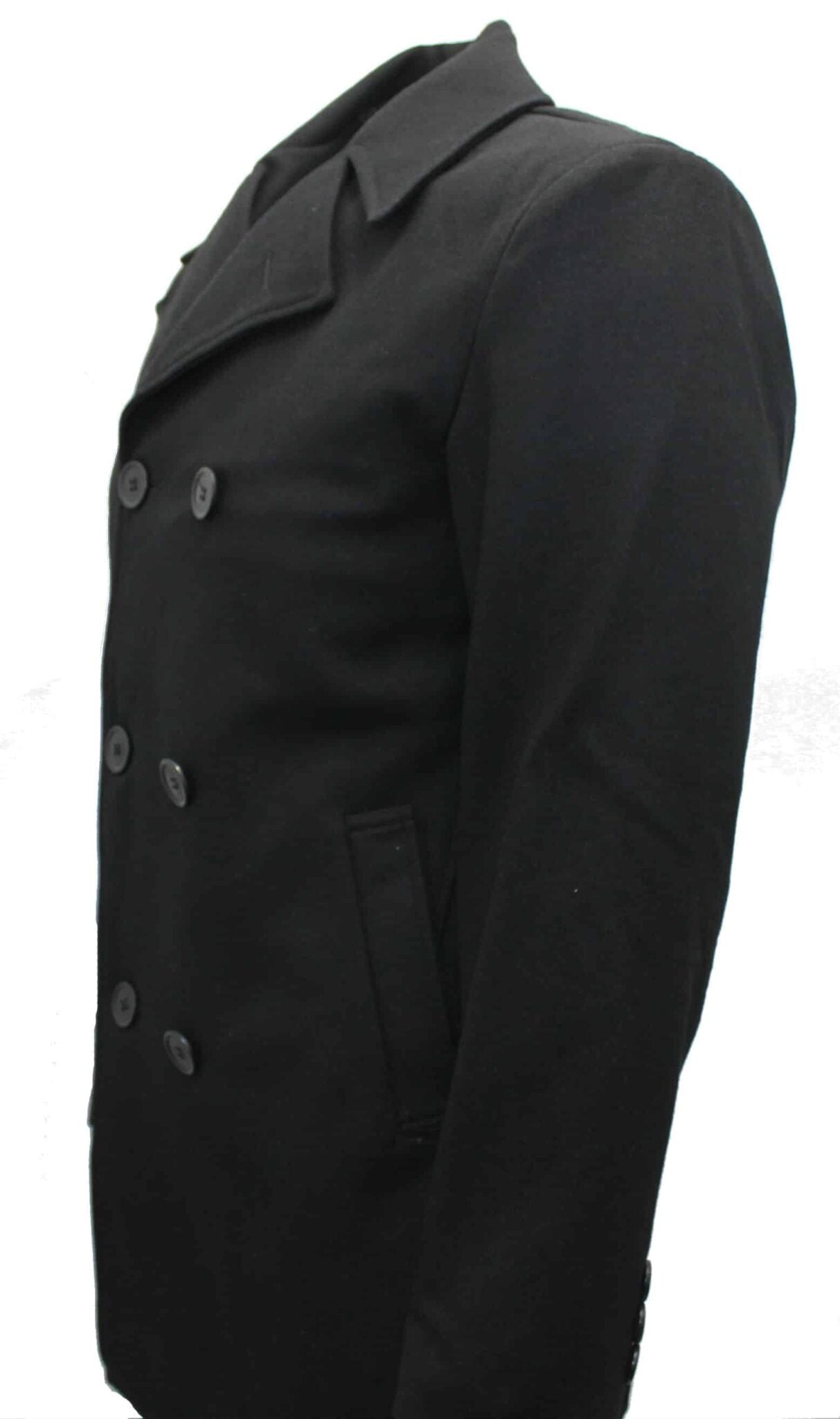 Black Double Breasted Pea Coat