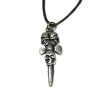 Thumbnail for Skulls on Dagger Necklace