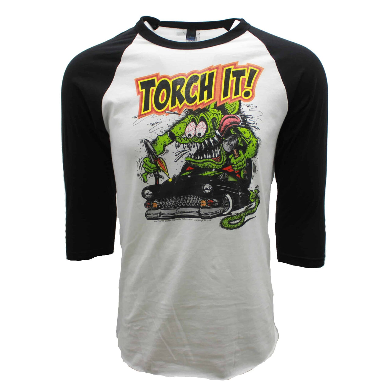 Rat Fink Torch It Baseball Tee