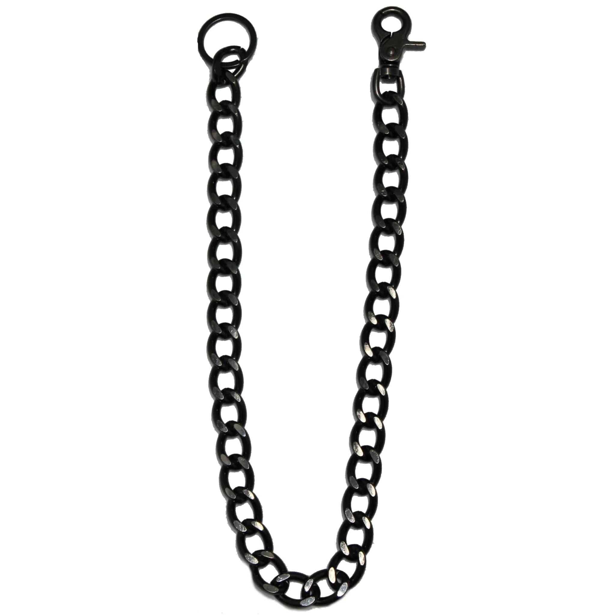 Black Large Link Wallet Chain 27