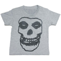 Thumbnail for Misfits Fiend Skull Kids Charcoal T-Shirt