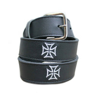 Thumbnail for Iron Cross Embroidered Leather Belt