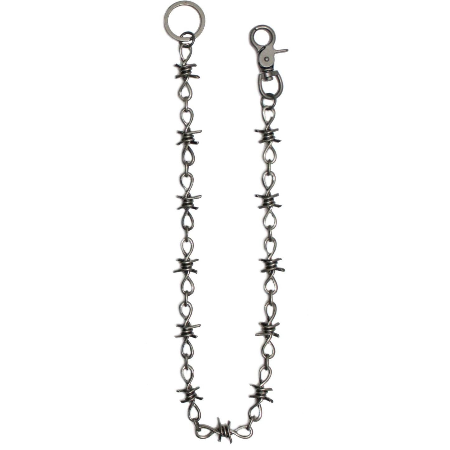 Barbed Wire Wallet Chain Antique Finish 29"