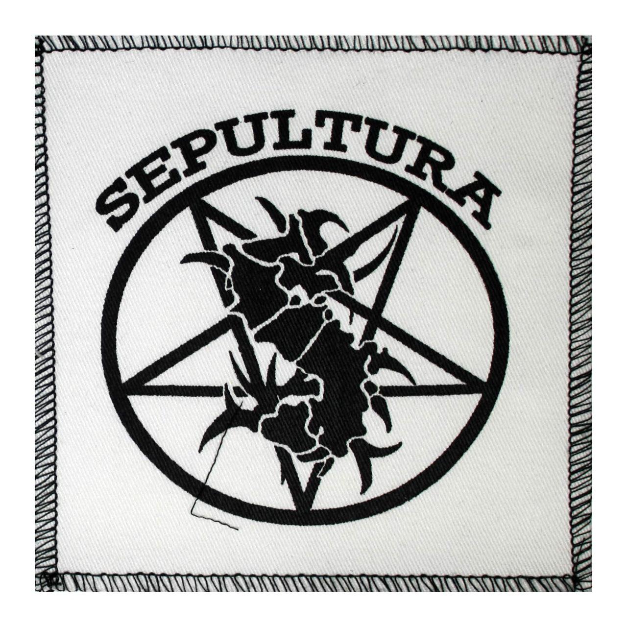 Sepultura White Cloth Patch