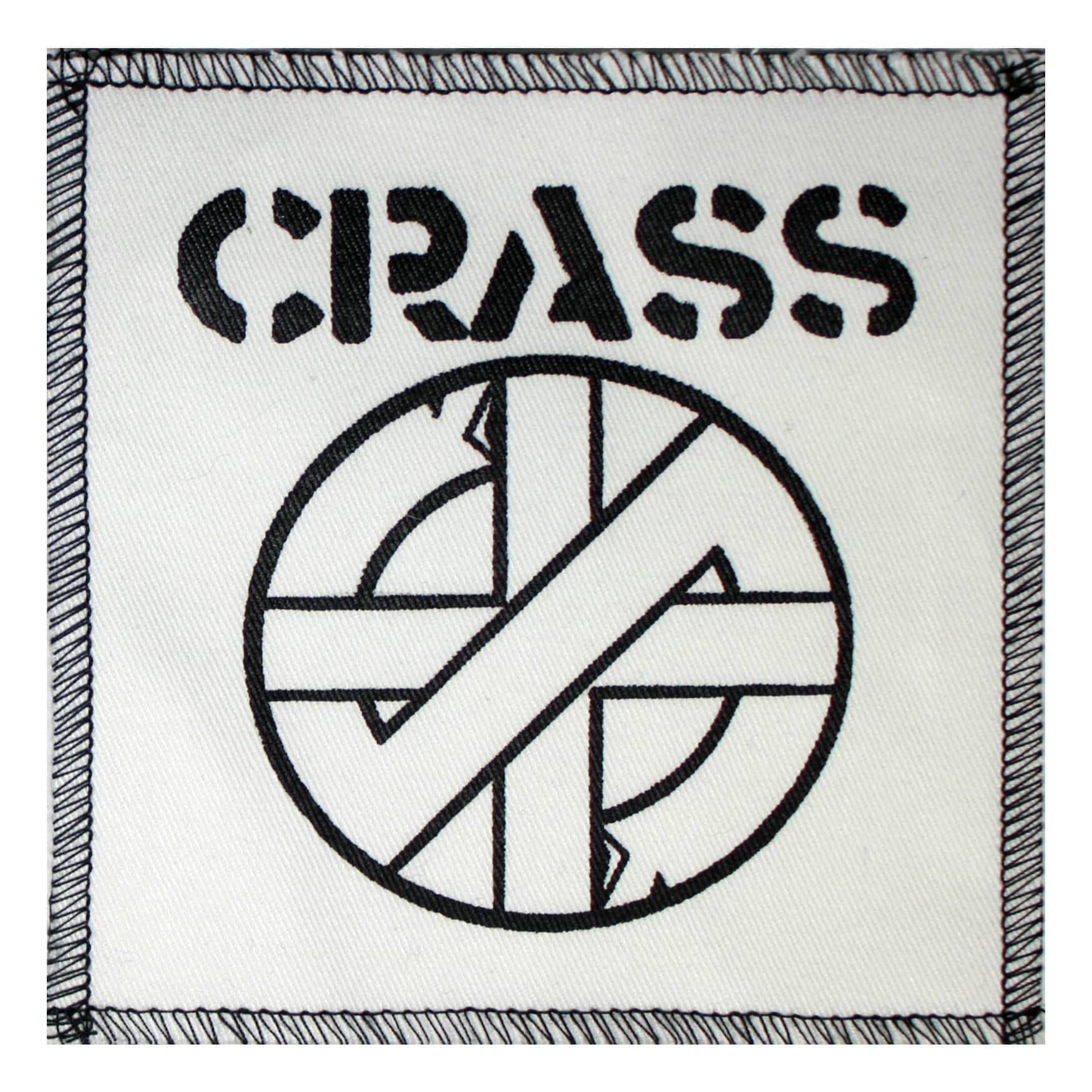 Crass White Cloth Patch
