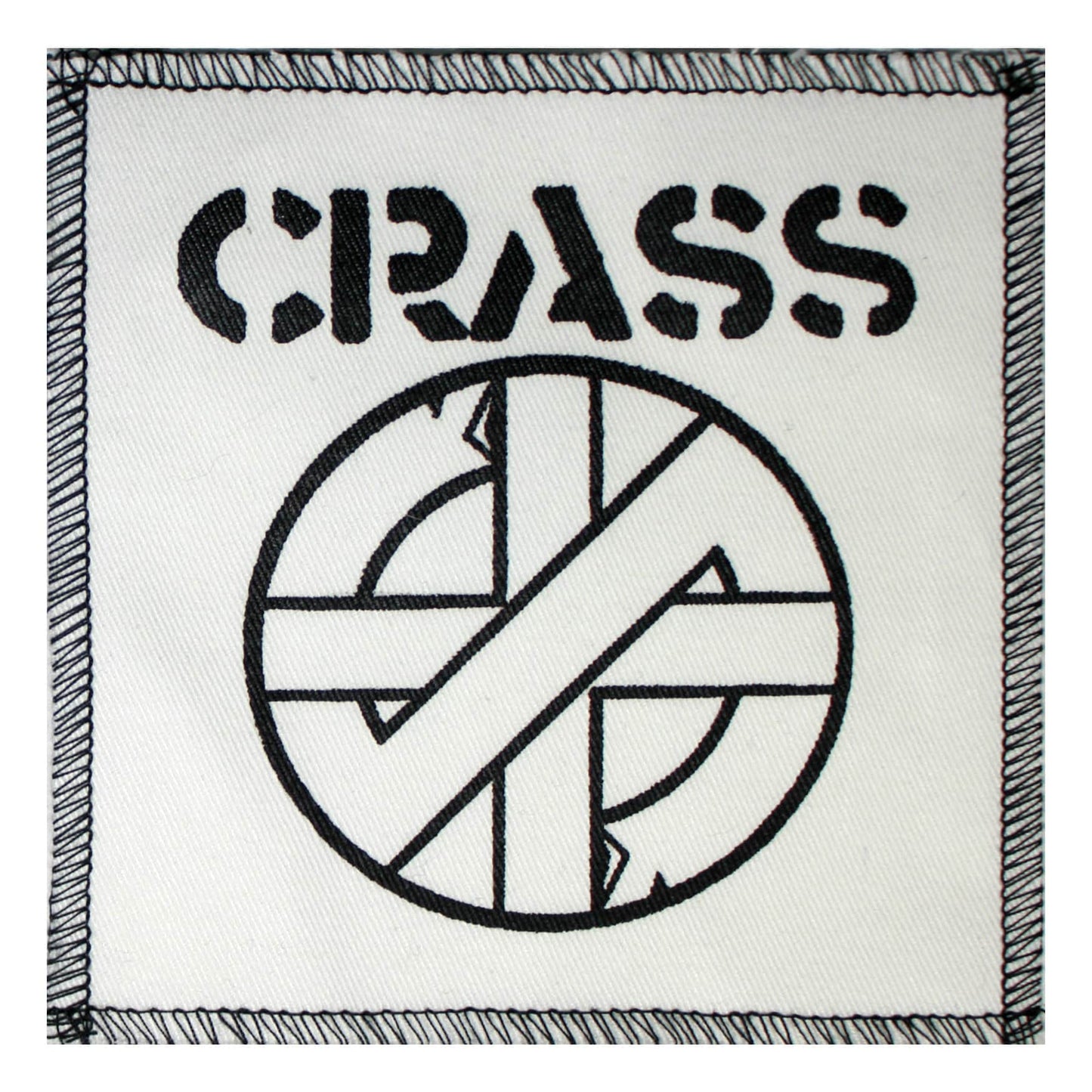 Crass White Cloth Patch