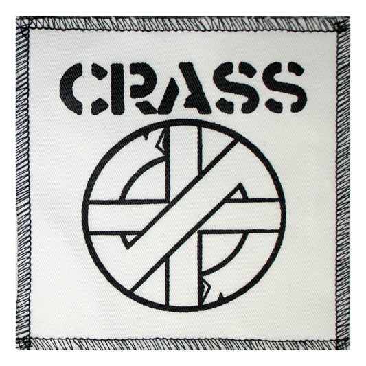 Crass White Cloth Patch