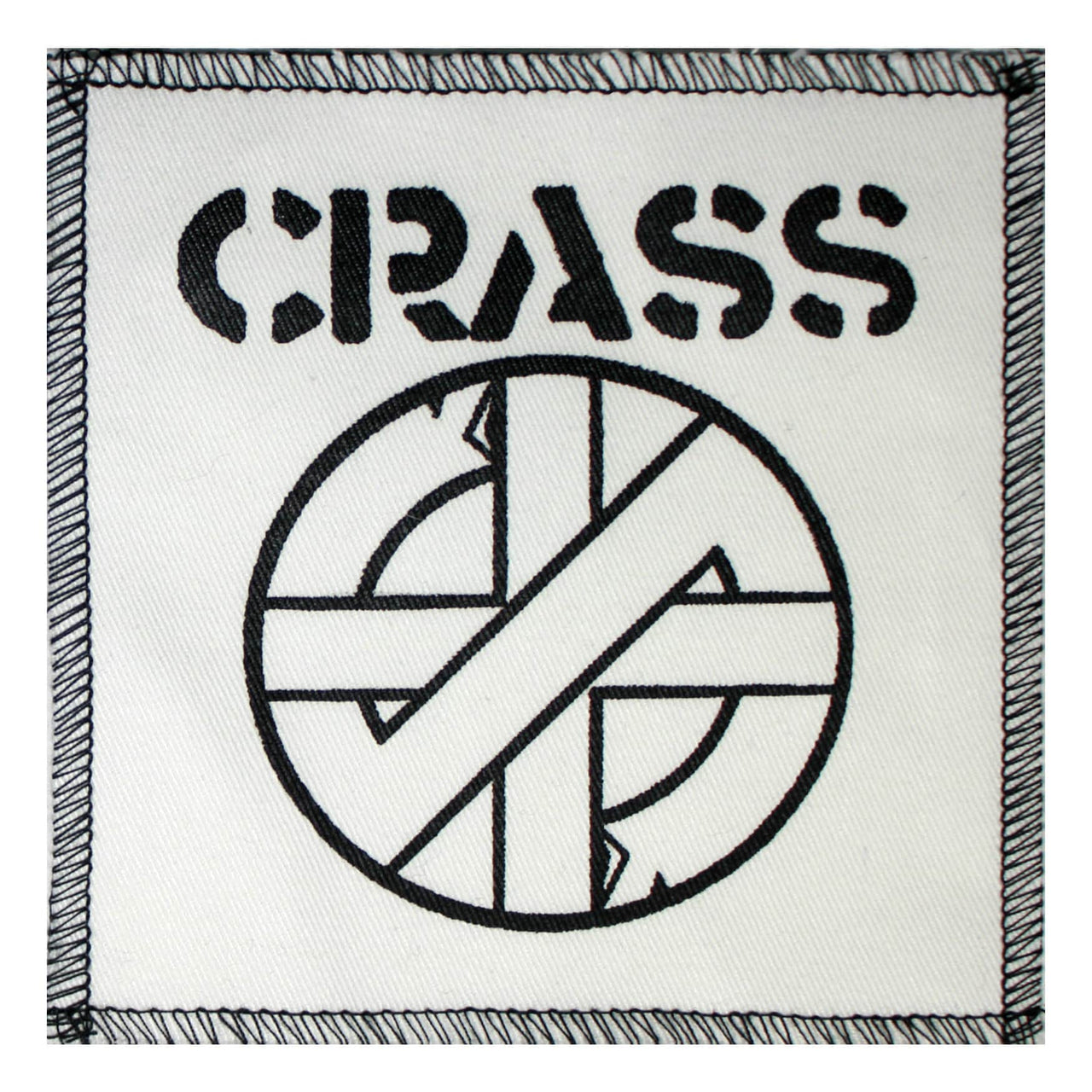 Crass White Cloth Patch