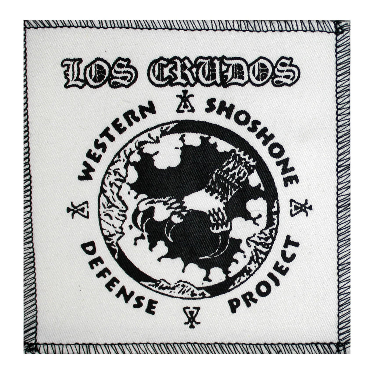 Los Crudos Manumission White Cloth Patch