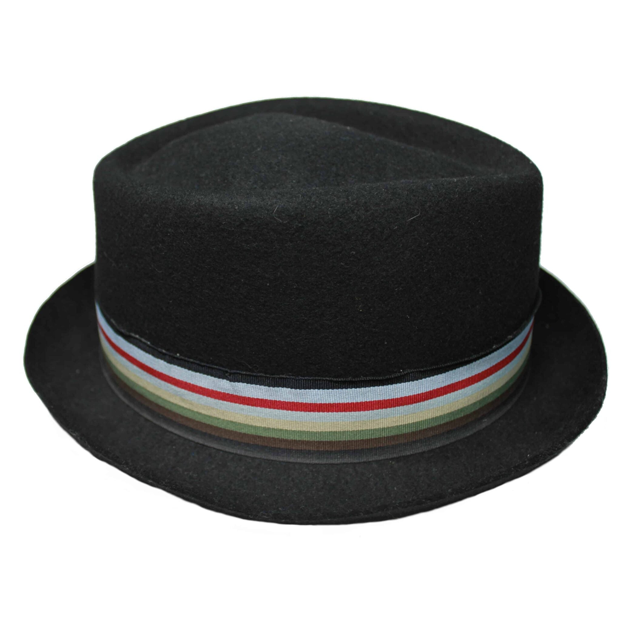 Wool Felt Diamond Crown Pork Pie Fedora