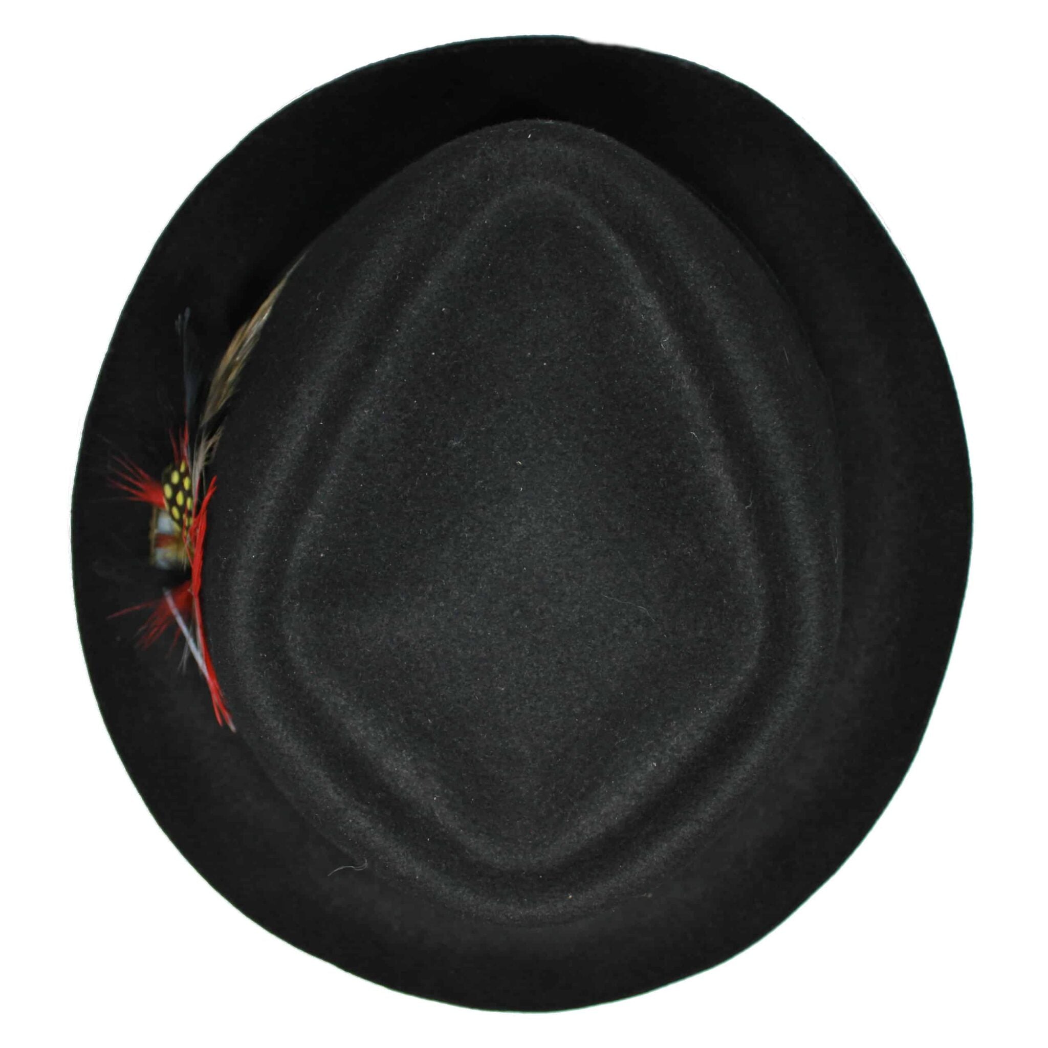 Wool Felt Diamond Crown Pork Pie Fedora