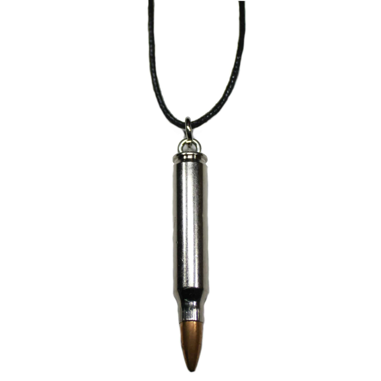 Silver Metal Bullet Necklace