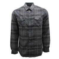 Thumbnail for Gray and Navy Plaid Flannel