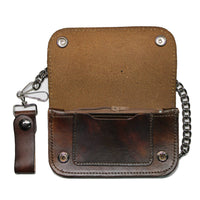 Thumbnail for 6” California Biker Leather Wallet w/ Chain