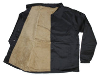 Thumbnail for Black Sherpa Lined Windbreaker Jacket