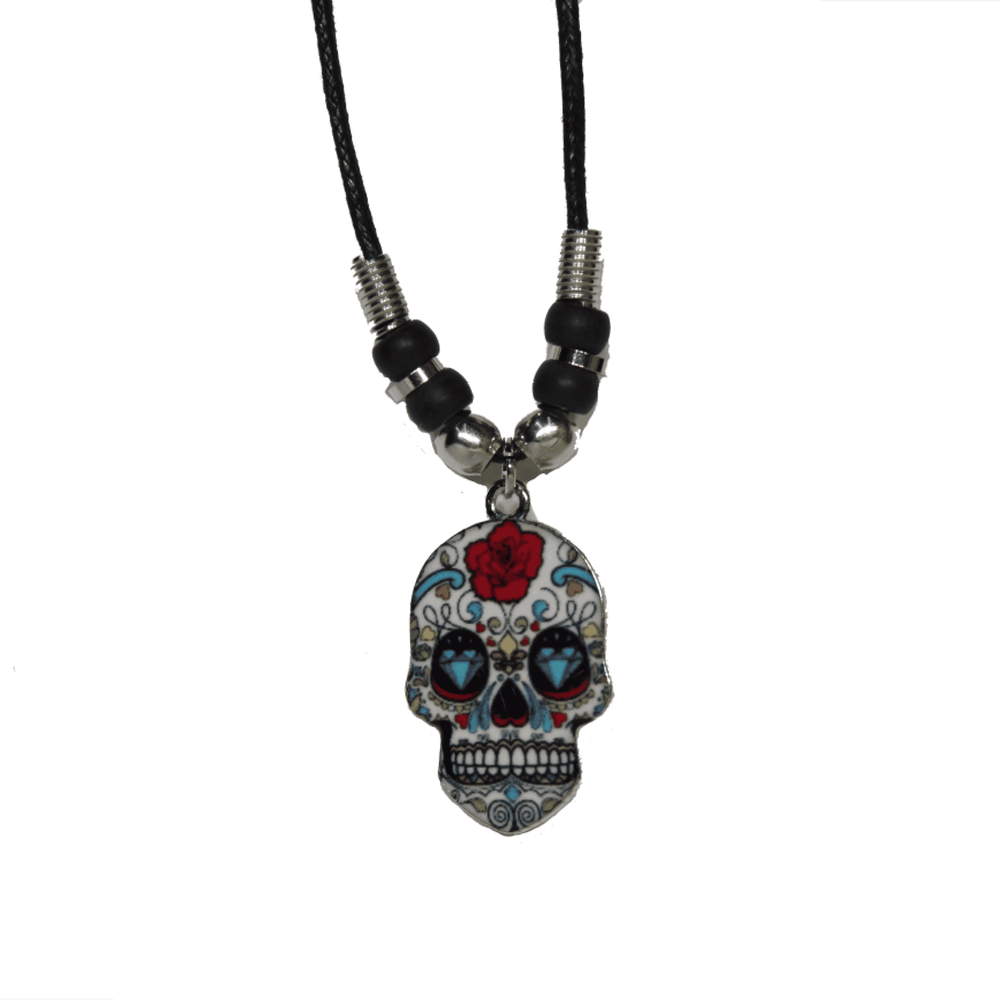 White Sugar Skull Necklace