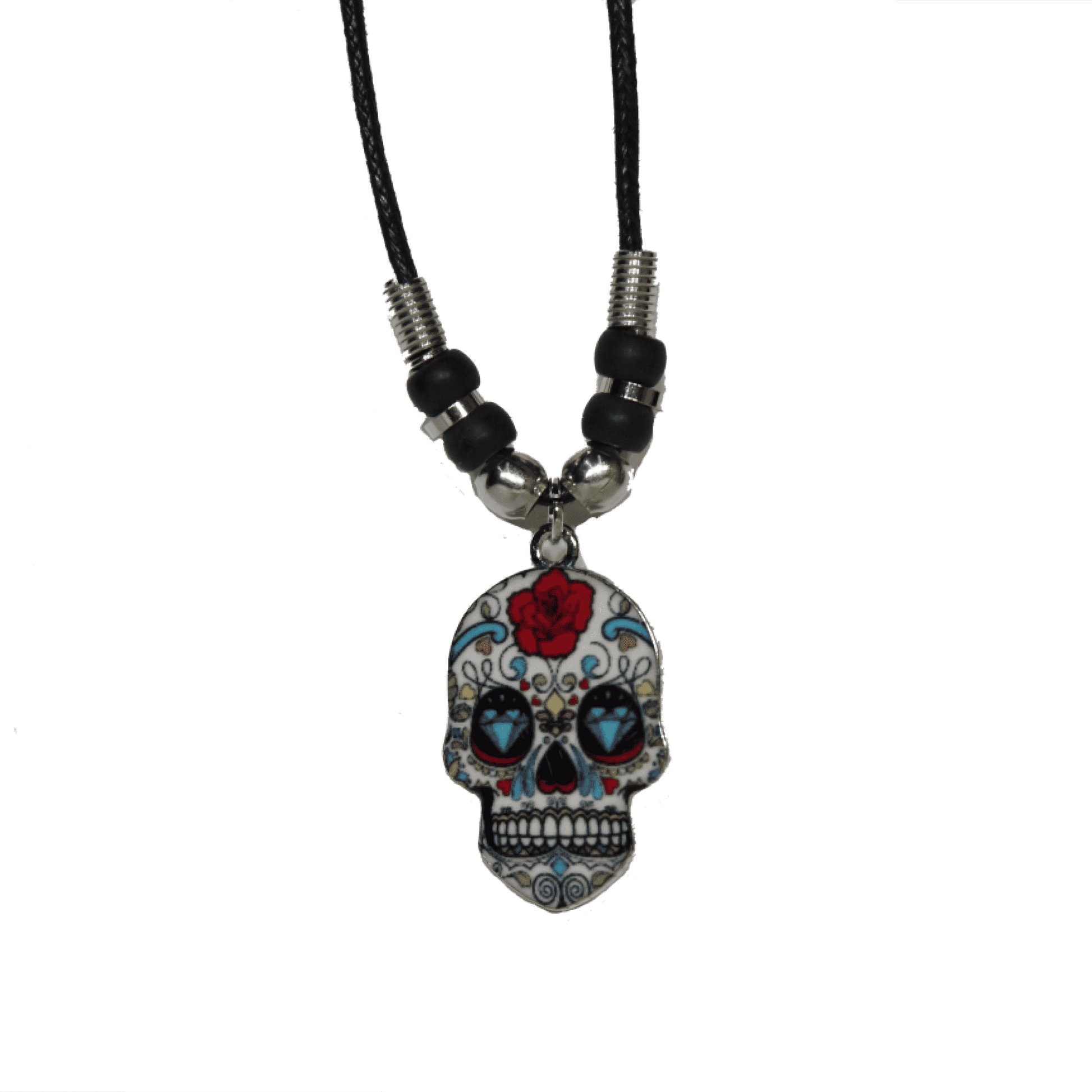 White Sugar Skull Necklace