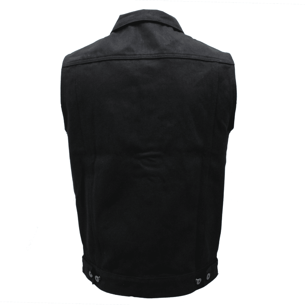 Mens Denim Black Battle Vest