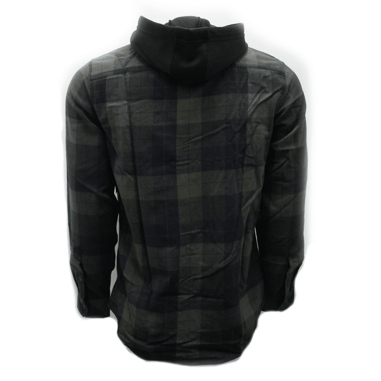Green and Navy Hooded Flannel