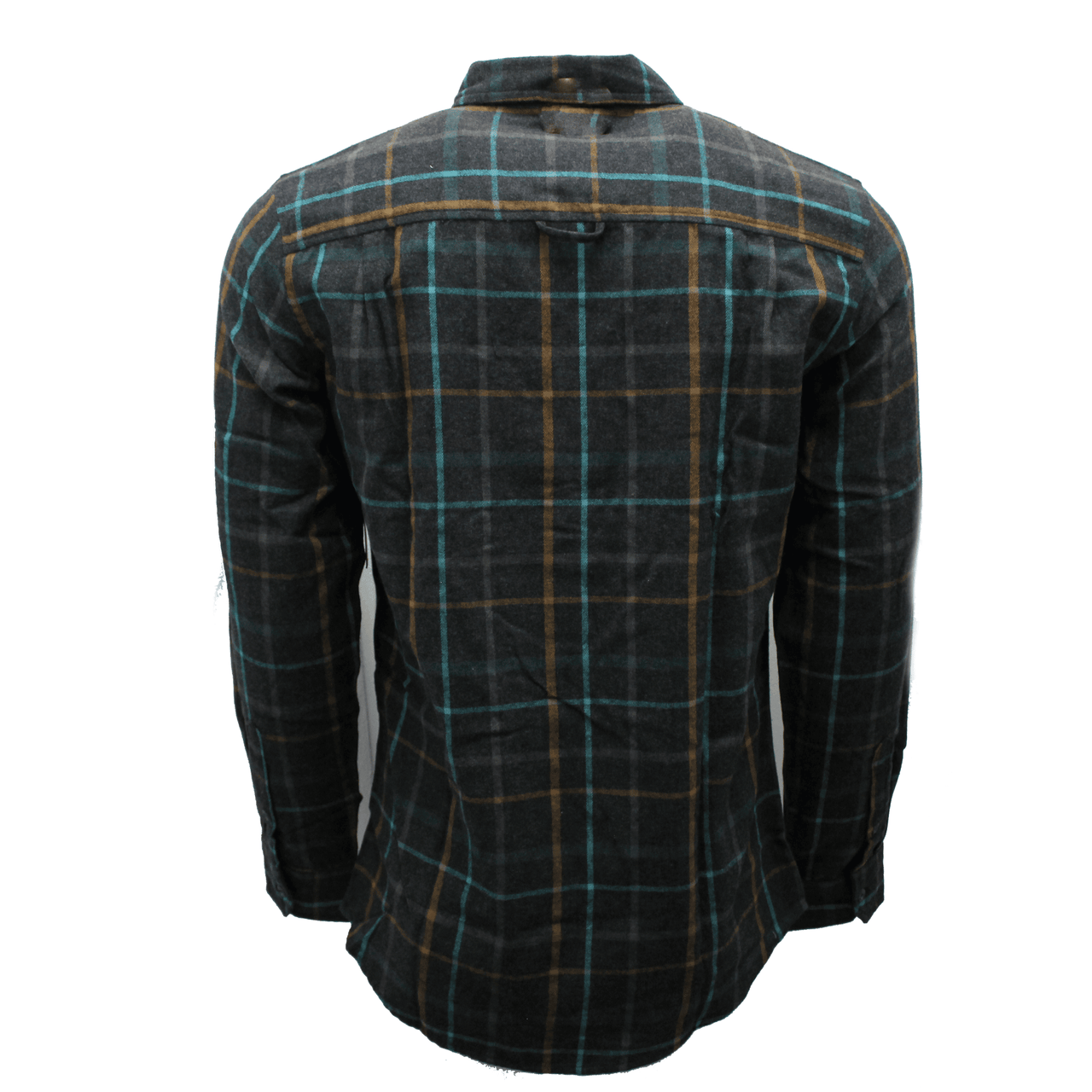 Charcoal and Teal Plaid Flannel