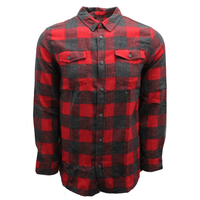 Thumbnail for Red and Charcoal Plaid Flannel
