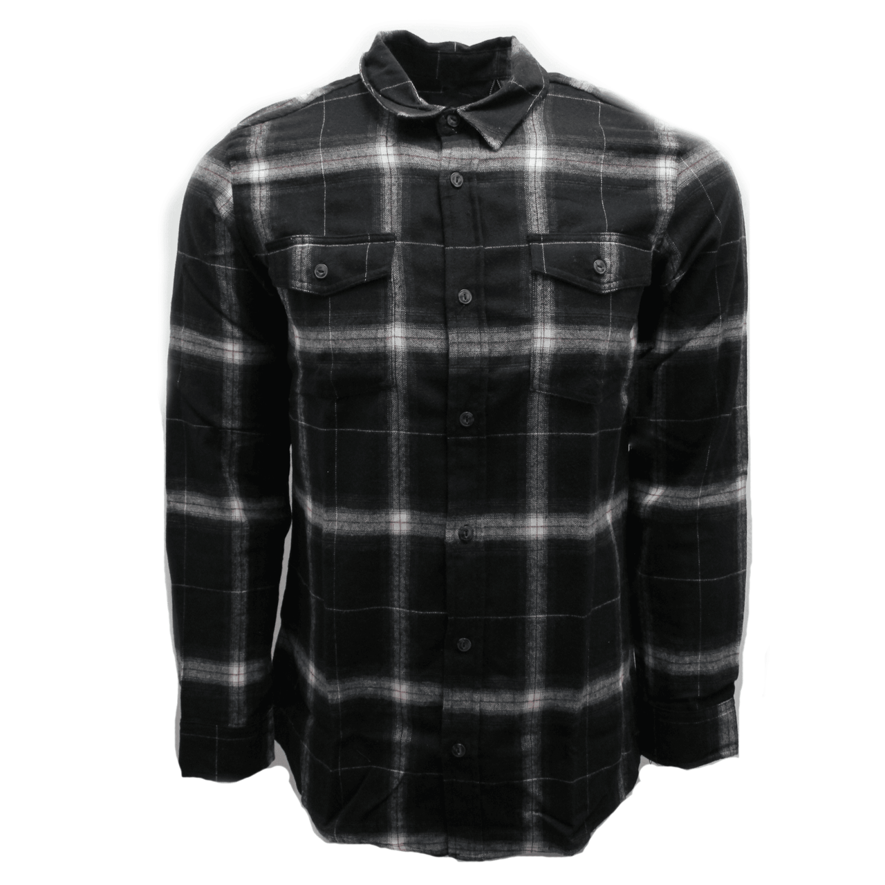 Black and Light Gray Plaid Flannel