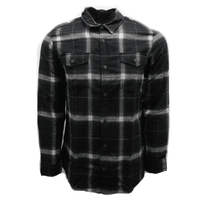Thumbnail for Black and Light Gray Plaid Flannel