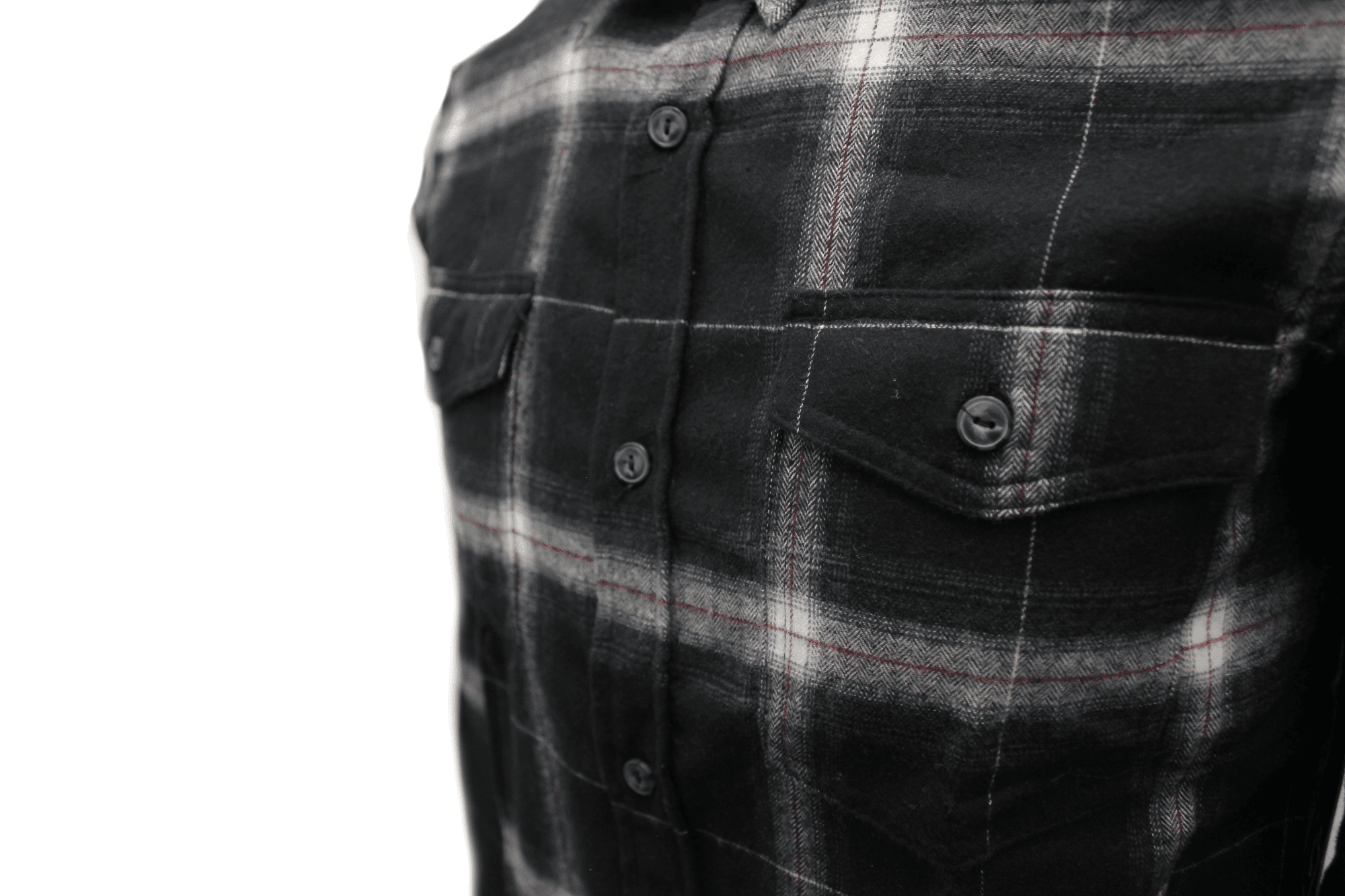 Black and Light Gray Plaid Flannel