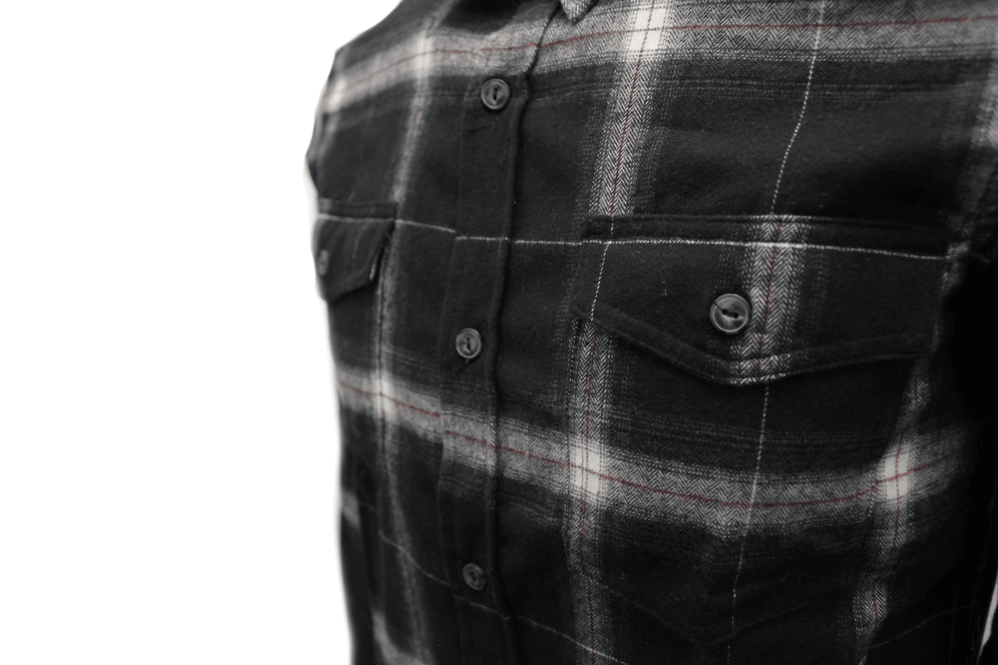 Black and Light Gray Plaid Flannel