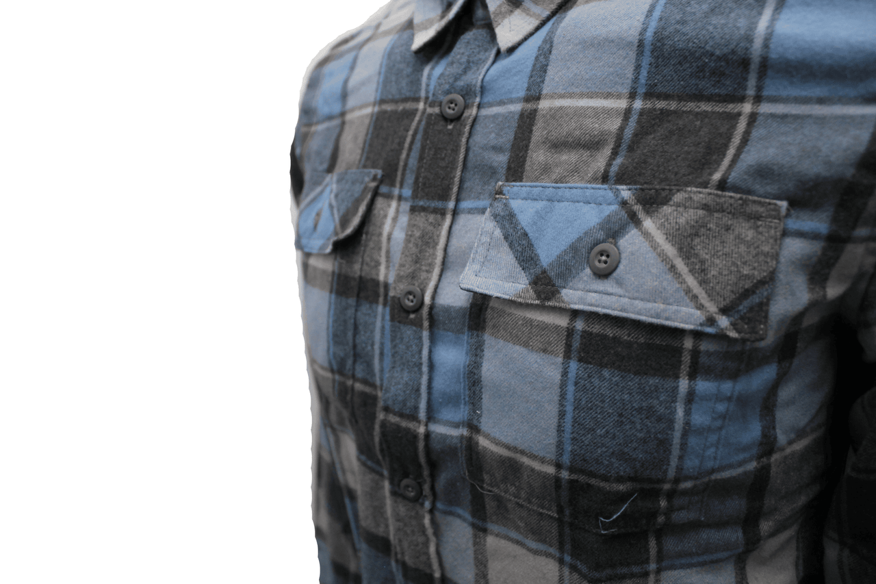 Blue and Gray Plaid Flannel
