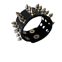 Thumbnail for 3 Row Spike Stud Leather Wristband