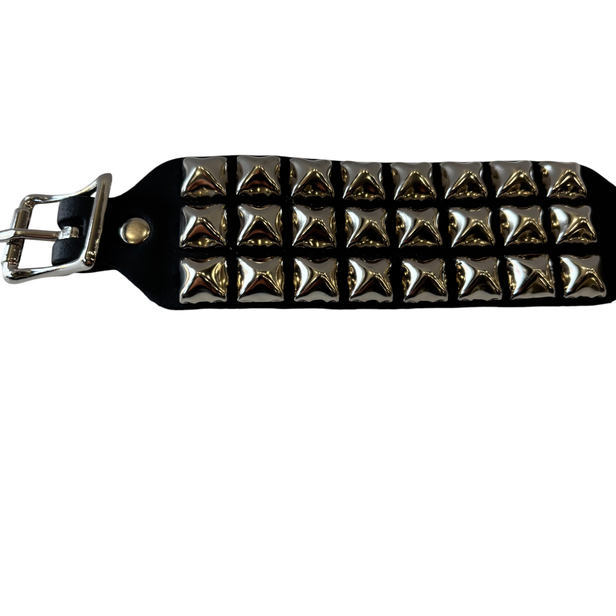 3 Row Pyramid Stud Wristband