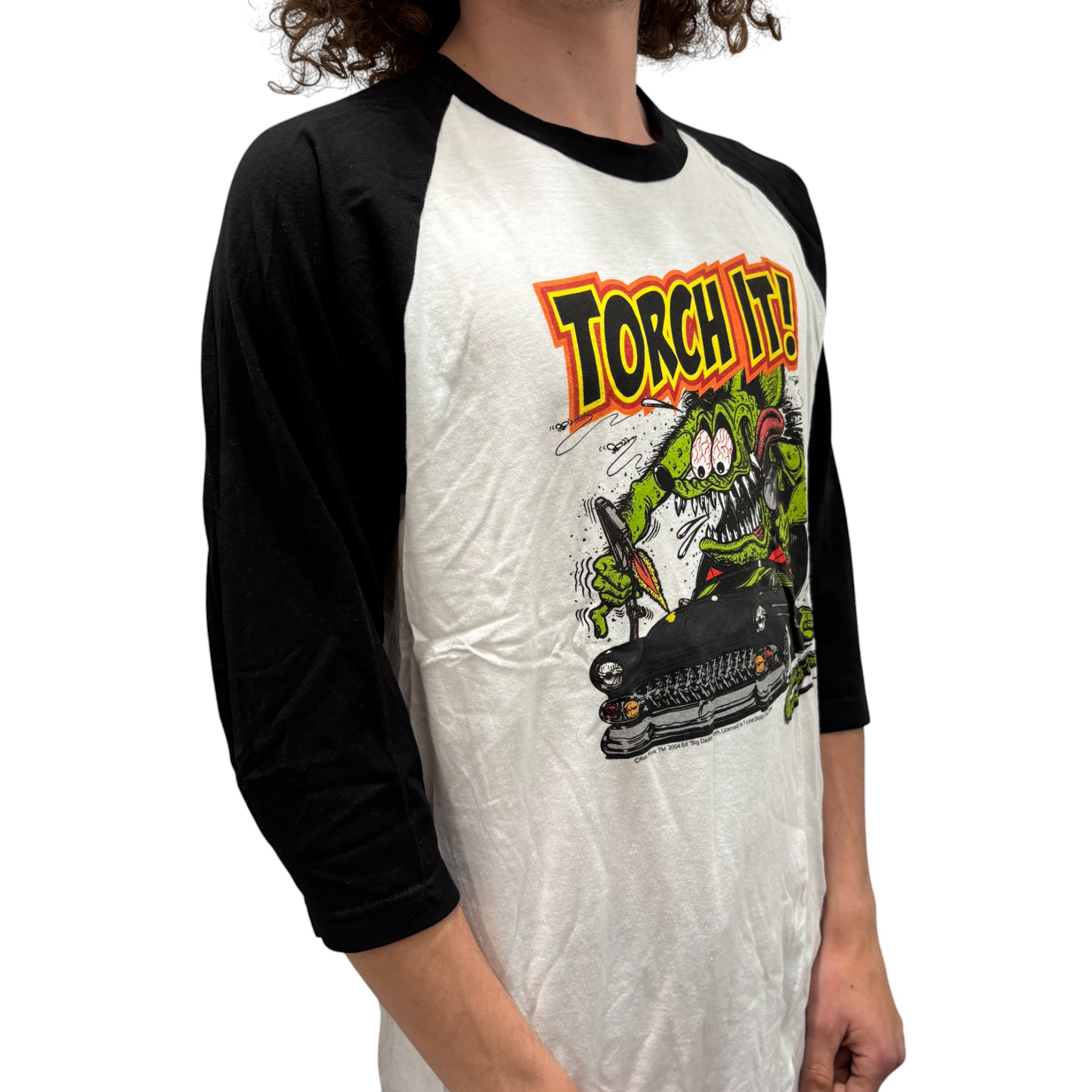 Rat Fink Torch It Baseball Tee