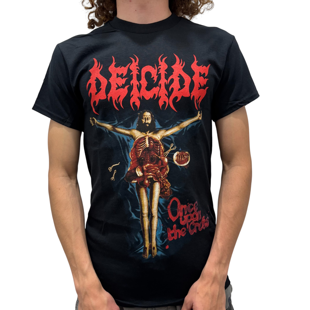 DEICIDE 90年代 Once Upon the Cross Tシャツ Deicide Once upon the Cross Official Band T-Shirt - Death Metal