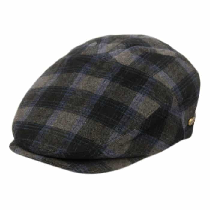 Blue and Gray Plaid Ivy Cap