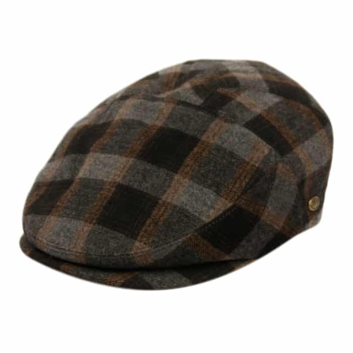 Brown and Gray Plaid Ivy Cap
