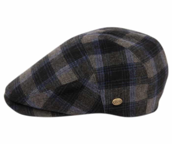 Blue and Gray Plaid Ivy Cap