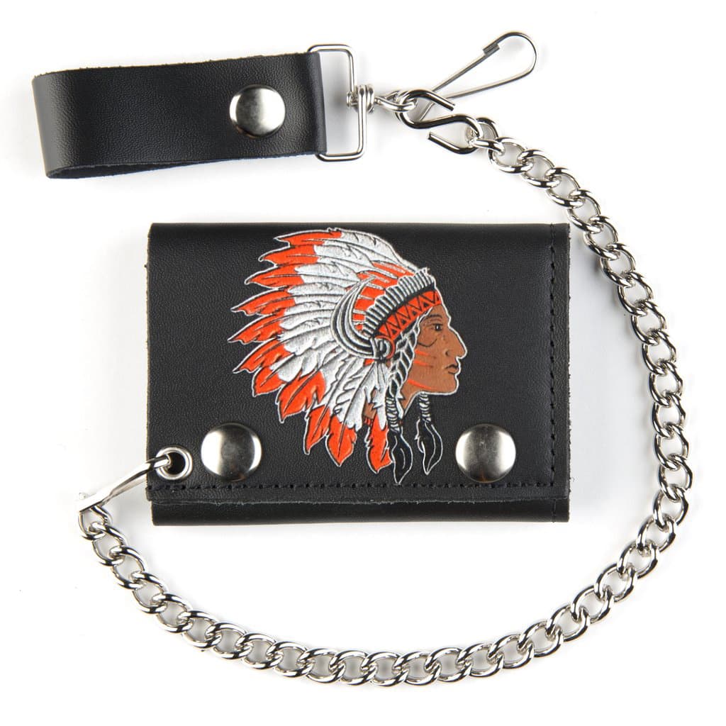 Tribe Chief Tri-Fold Wallet w/ Chain