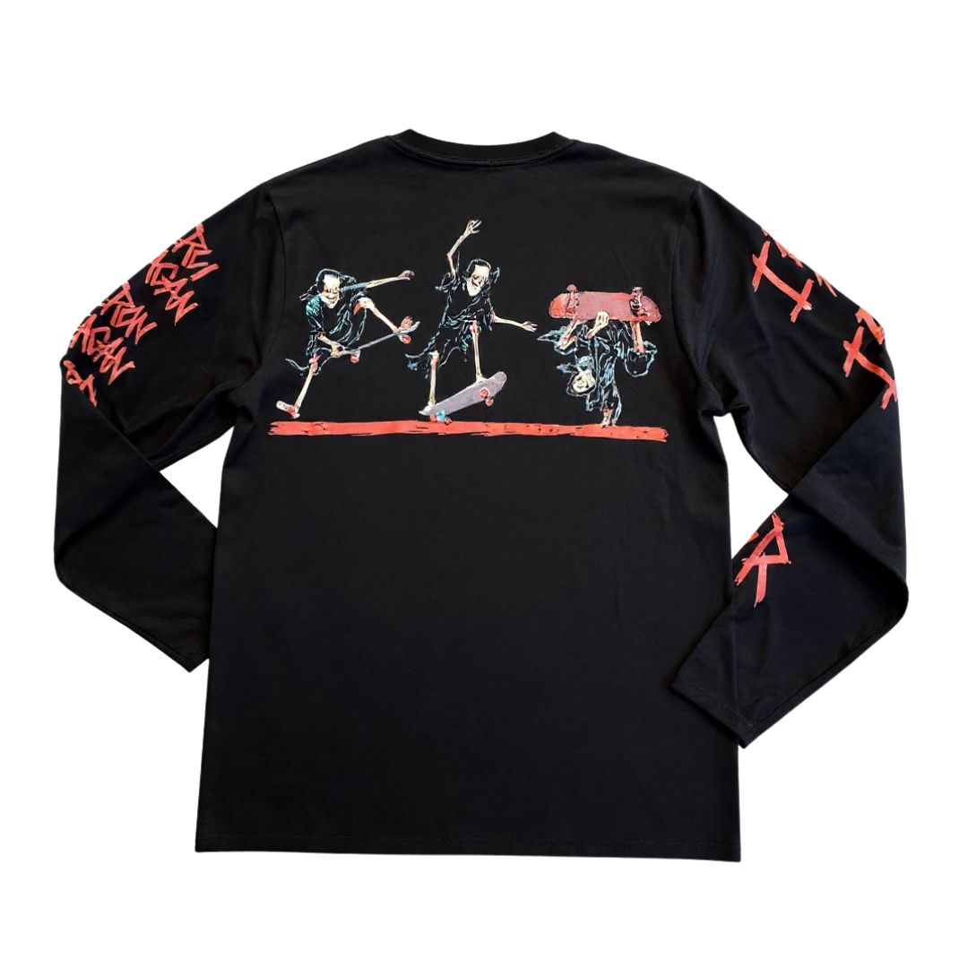 Iron Reagan Skateboarding Skeletons Long Sleeve
