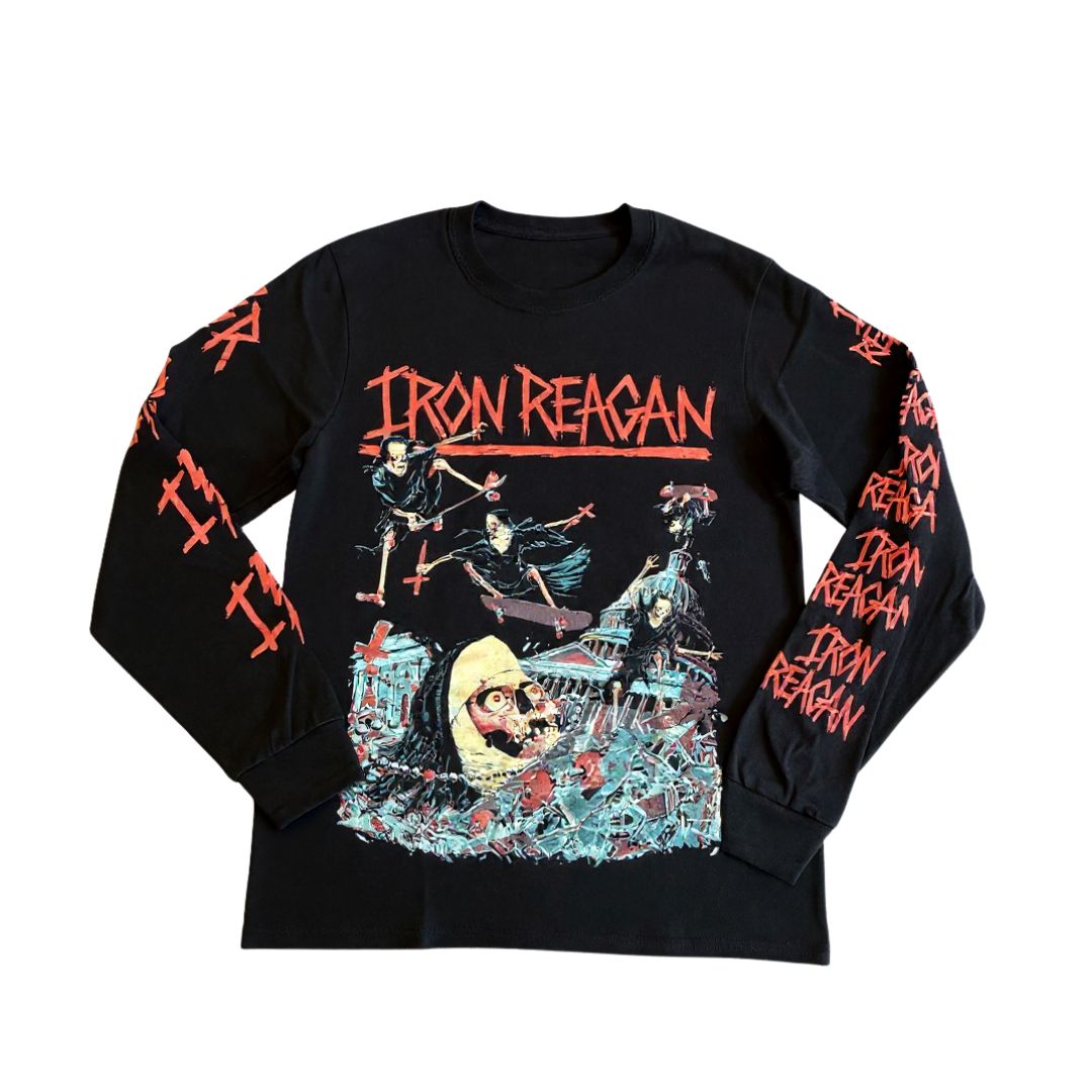 Iron Reagan Skateboarding Skeletons Long Sleeve