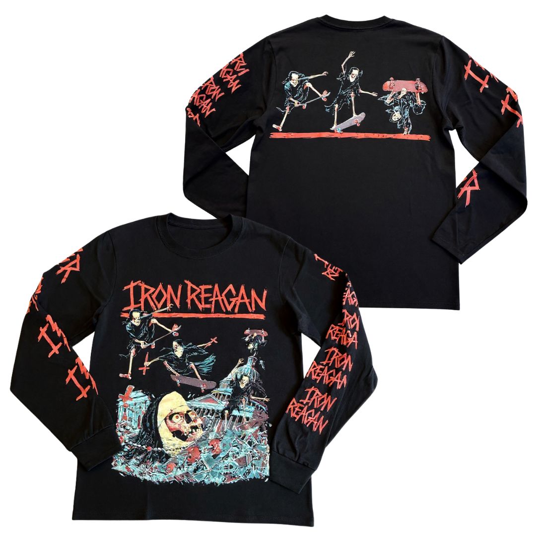 Iron Reagan Skateboarding Skeletons Long Sleeve