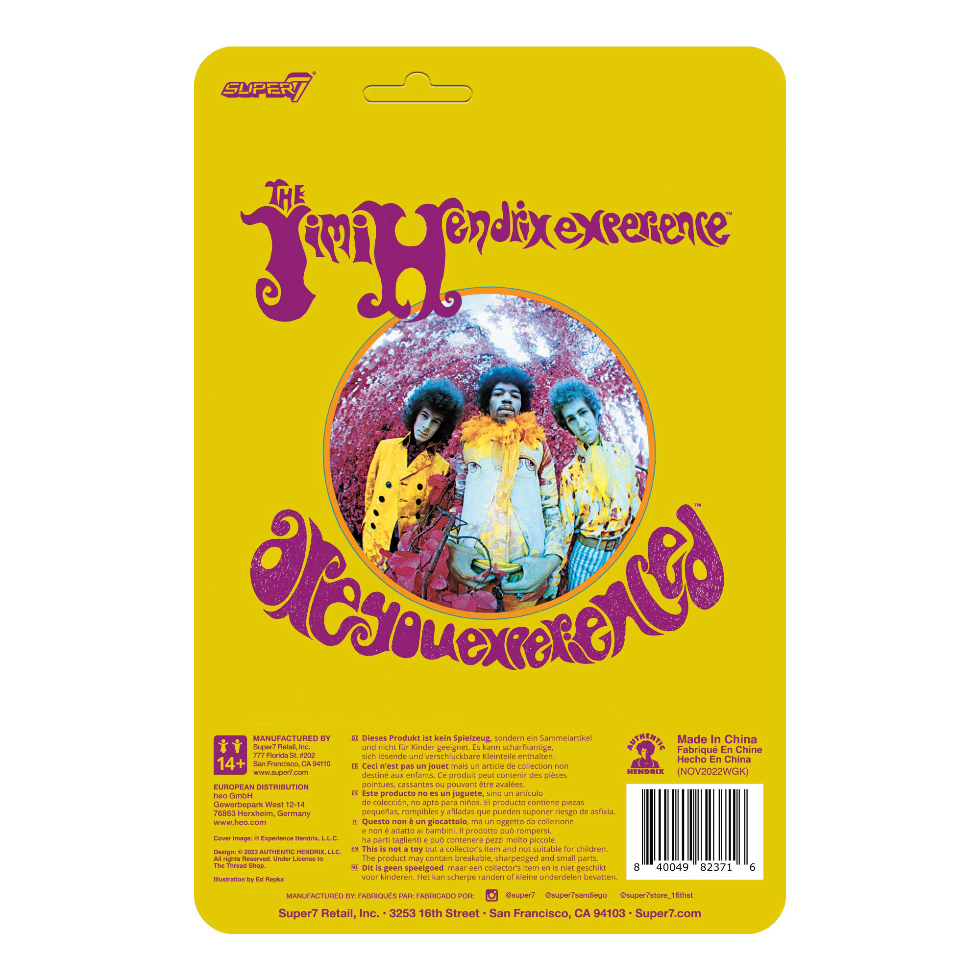 Jimi Hendrix Are You Experienced Figure by Super7