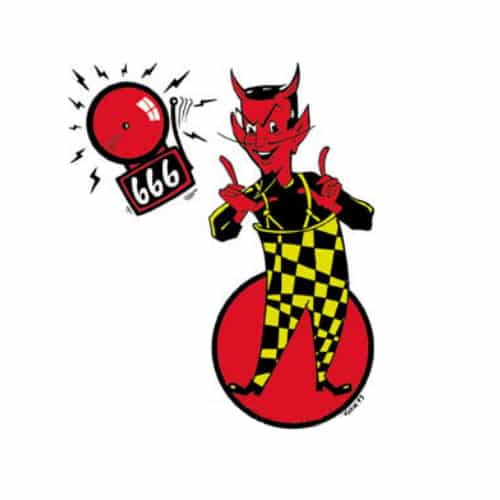 Kozik Devil Alert Sticker