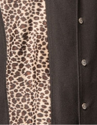 Thumbnail for Leopard Black Bowling Shirt by Steady Clothing