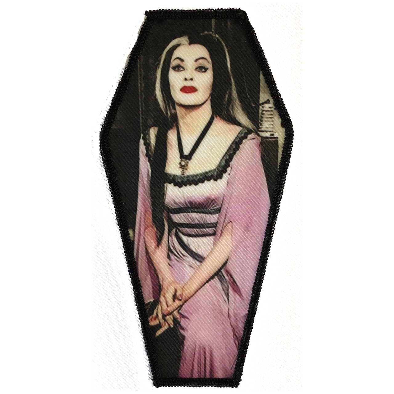 Lily Munster Coffin Embroidered Patch