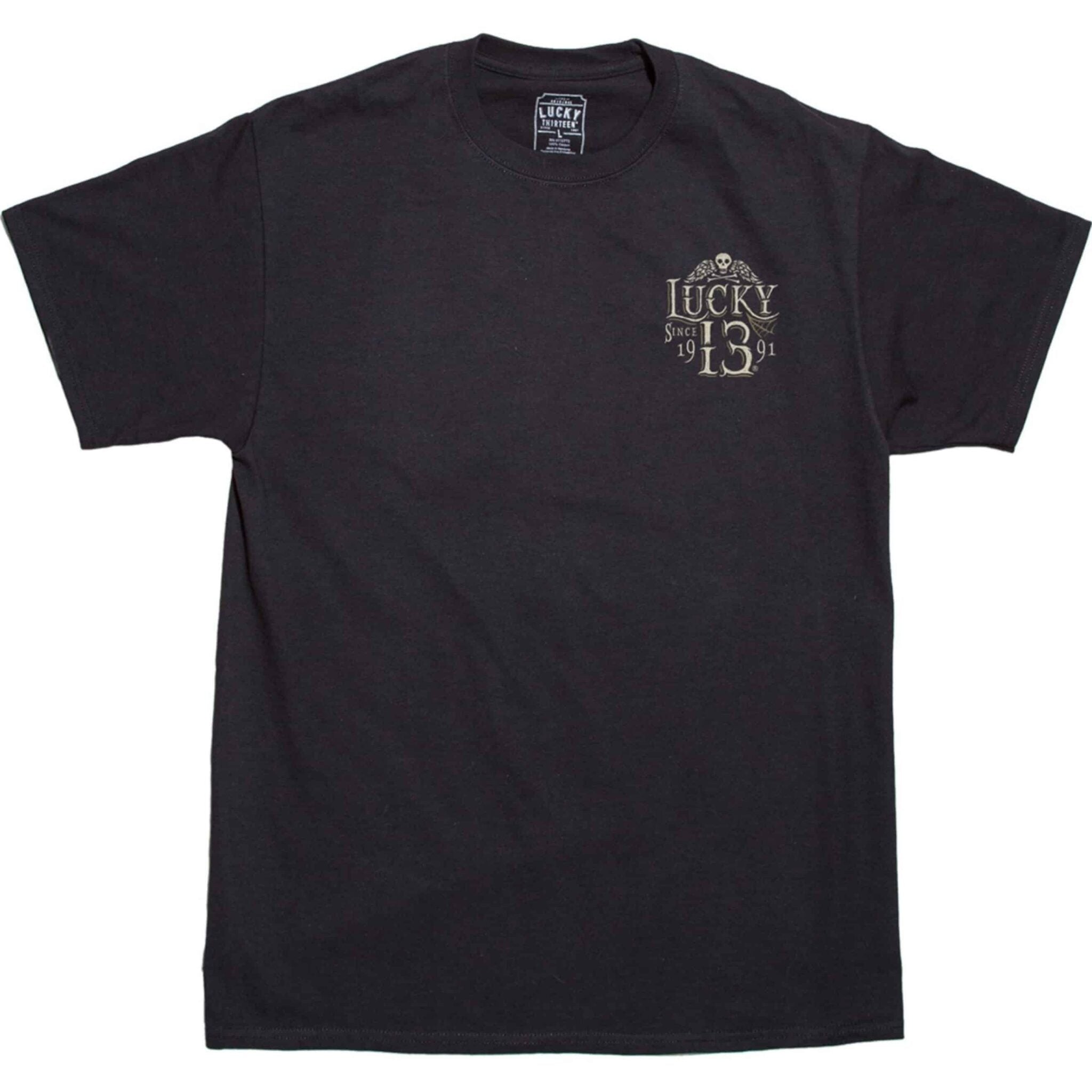 Lucky 13 Mens Dead Skull Tee front