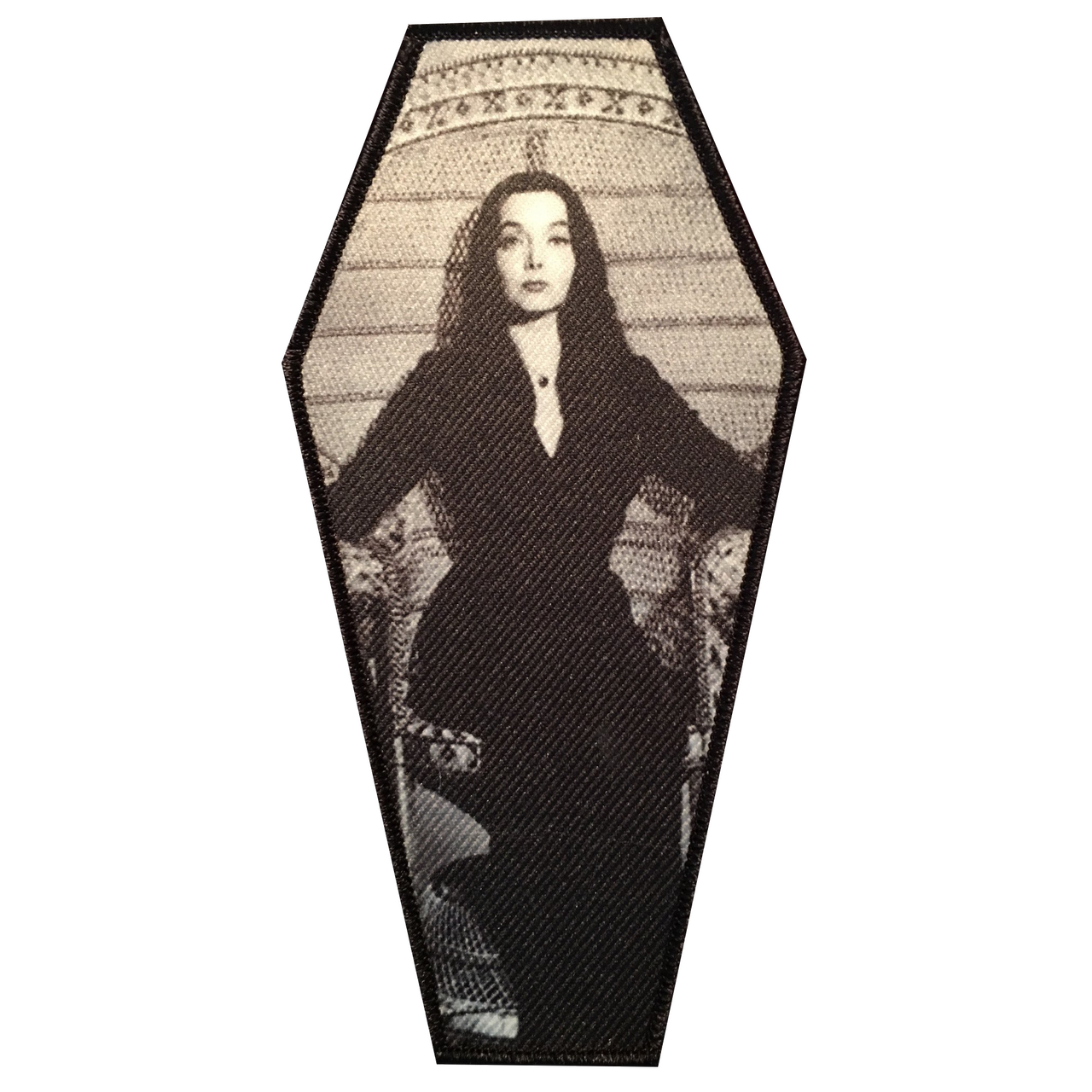Morticia Coffin Embroidered Patch